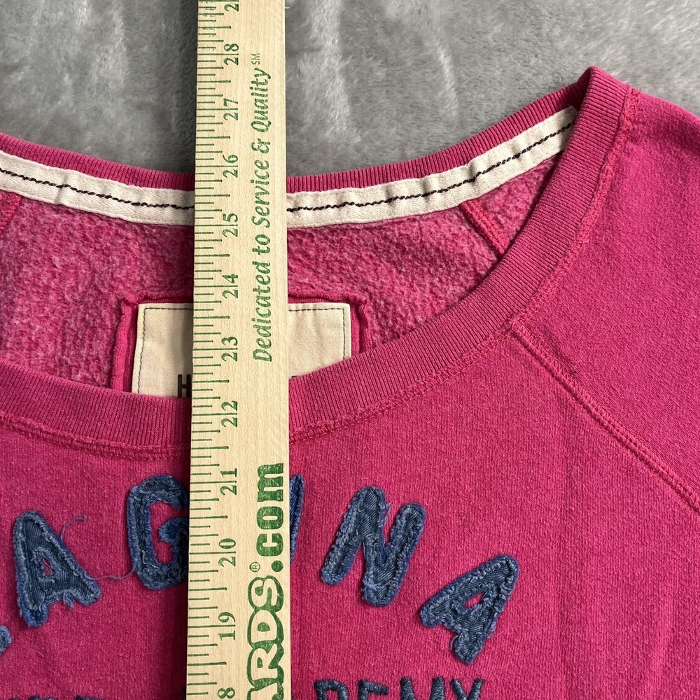Hollister Sweatshirt Womens L Pink Laguna Surf Academy Scoop Neck Fleece Y2K - Picture 5 of 7